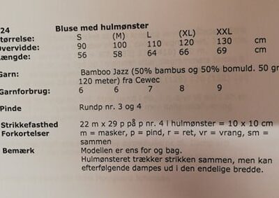 Bluse med hulmønster, 2924