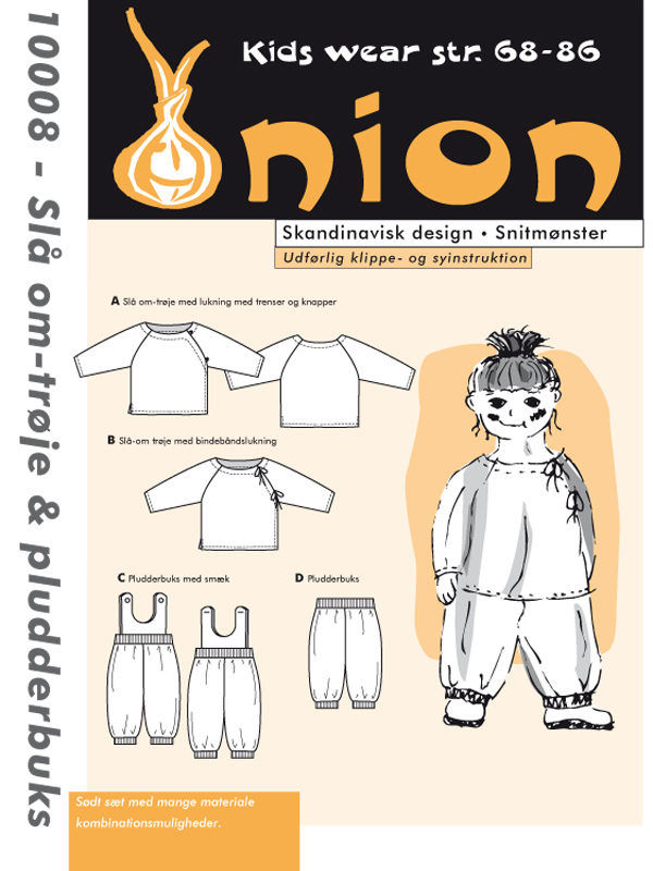 Slå om-trøje & pludderbuks, str. 68-86 - Onion kids wear 10008 - Onion
