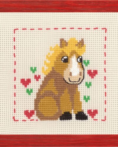 My first kit - Siddende pony 19x19 cm