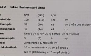 Jakke i hulmønster i Linea, 1613 -