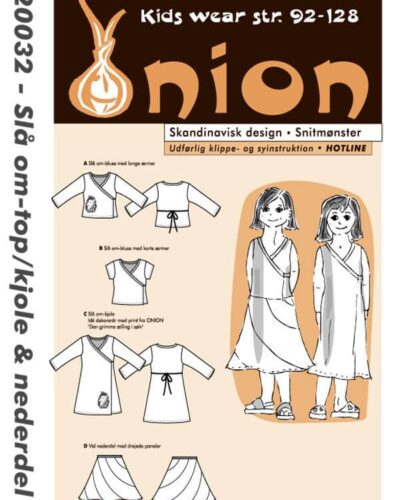 Slå om-top/kjole & nederdel, str. 92-128 - Onion kids wear 20032