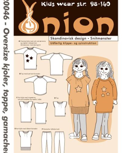 Oversize kjoler, toppe, gamacher, str. 98-140 - Onion kids wear 20046