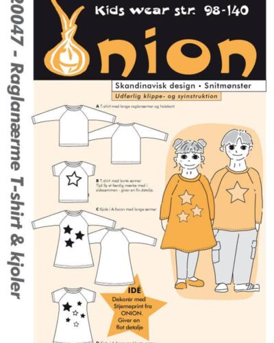 Raglanærme t-shirt & kjoler, str. 98-140 - Onion kids wear 20047