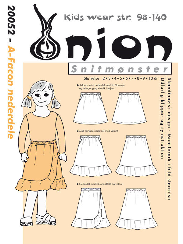 A-facon nederdele, str. 98-140 - Onion kids wear 20052 - Onion