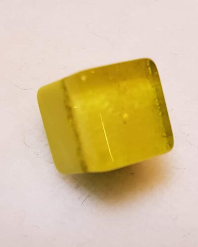 Kube øjeknap lys lime, Ø 10 mm