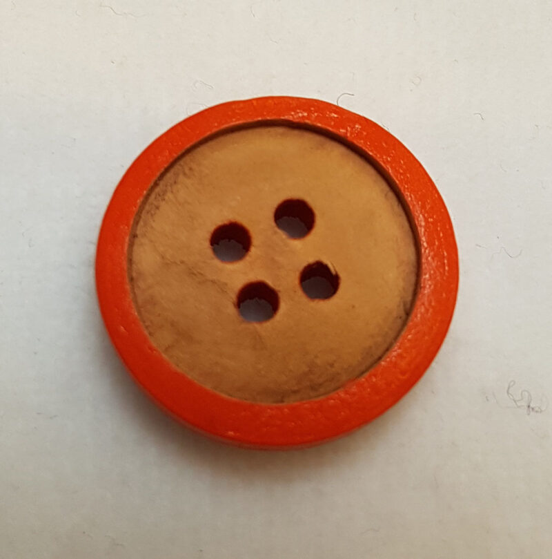 Træknap orange kant, Ø 17 mm -