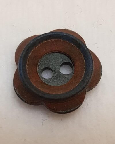 Blomsterknap brun/blå, Ø 15 mm