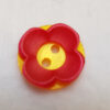 Tofarvet blomst rød/gul, Ø 15 mm -