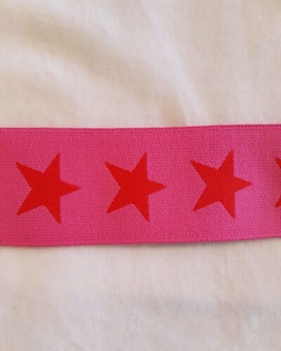 Pink elastik med stjerne