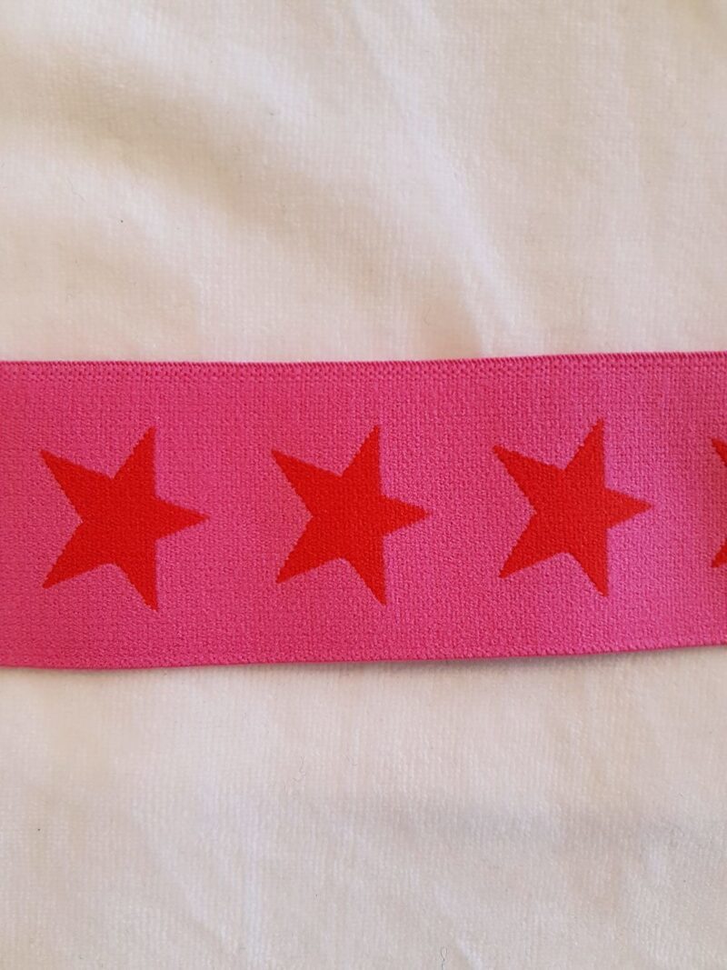 Pink elastik med stjerne -
