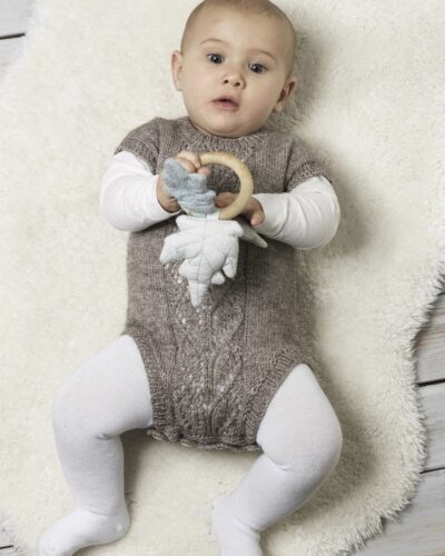 Babybody med bladmønster og løs krave, 4413 - Katmandu