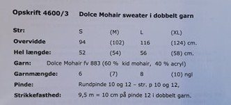 Dolce Mohair sweater i dobbelt garn, 4600-3 -