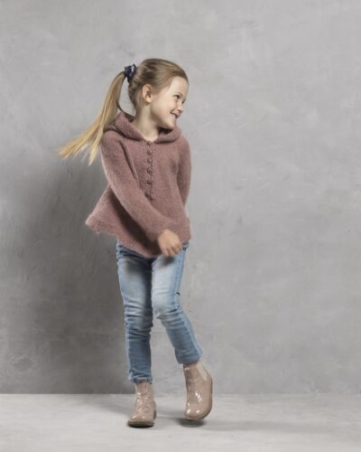 Børnebluse med hætte i Dolce, 4616