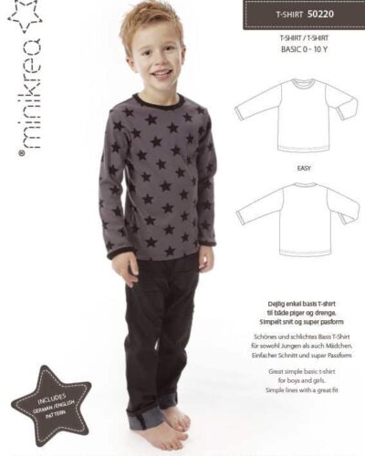 T-shirt, str. 0-10 år - Minikrea 50220
