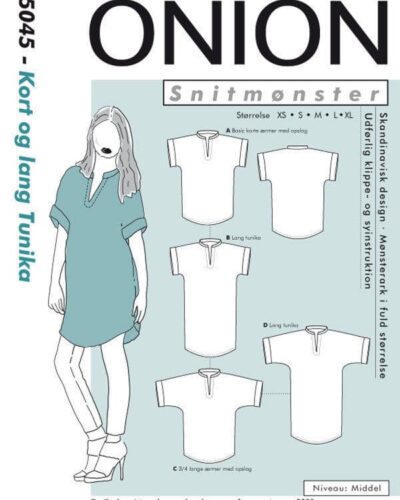 Kort og lang tunika, str. XS-XL - Onion 5045