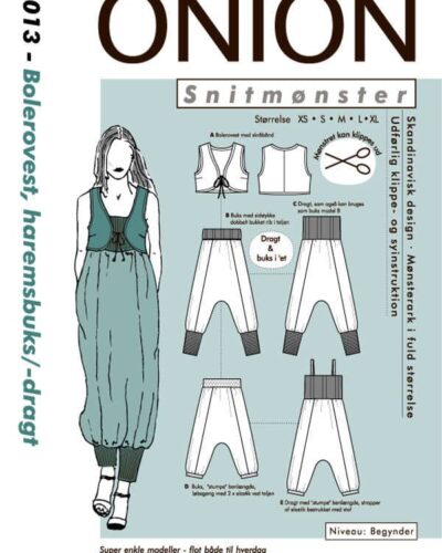 Bolerovest, haremsbuks/-dragt, str. XS-XL - Onion 6013