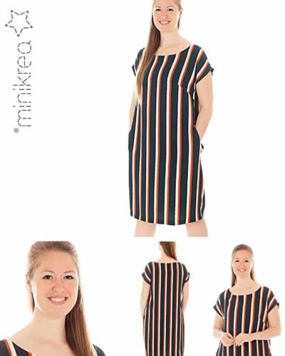 Løs midi kjole str. 34-50 – Minikrea 70060