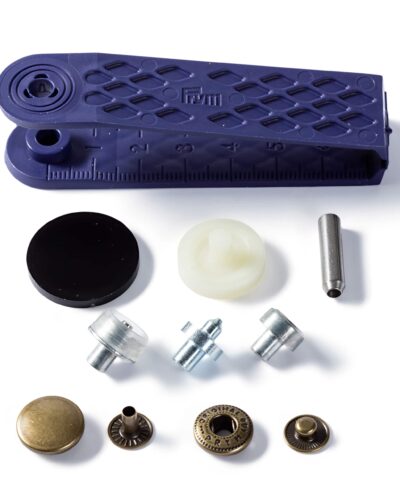Trykknapper, 10 stk. oxyderet messing -15 mm