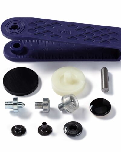 Trykknapper, 10 stk. sort - 15 mm