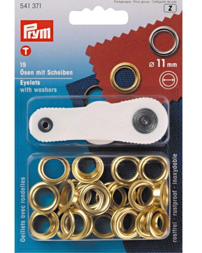 Sejlringe, 15 stk, messing - 11 mm