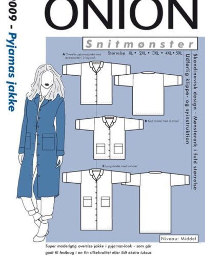 Pyjamas jakke, str. XL-5XL - Onion 9009