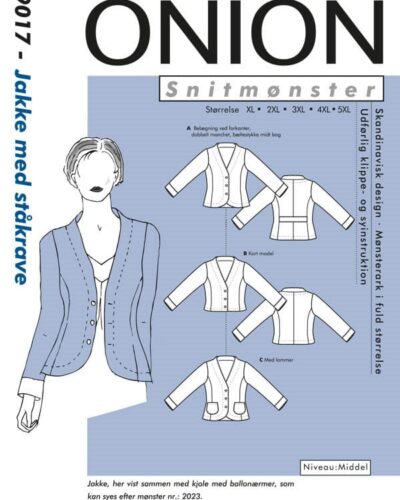 Jakke med ståkrave, str. XL-5XL - Onion 9017