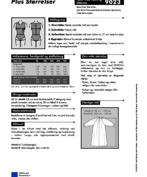 Kjoler med vidde og ståkrave, str.XL - 5XL - Onion 9023 - Onion