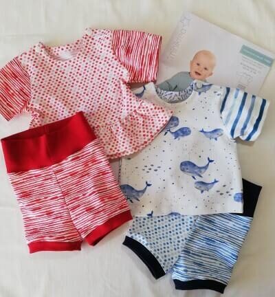 Prikker i blå nuancer - Jersey