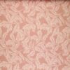 Hvidt bladmønster på rosa, 280 cm bred - Info mangler