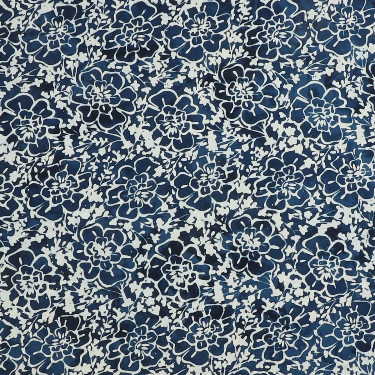 Mørkeblå m. hvide blomster - Bali