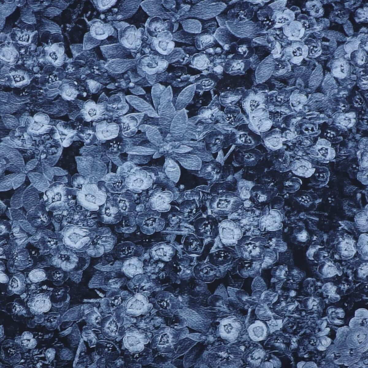 Blå blomster - Patchwork