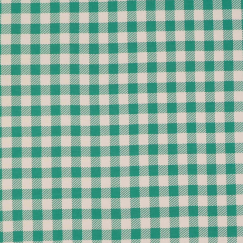 Køkkentern 1x1 cm, grøn/hvid- Jersey - Info mangler