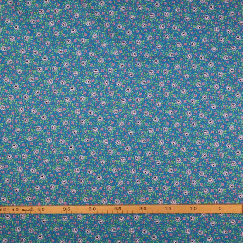 Blomster i lilla på turkis bund - Patchwork - Image 2