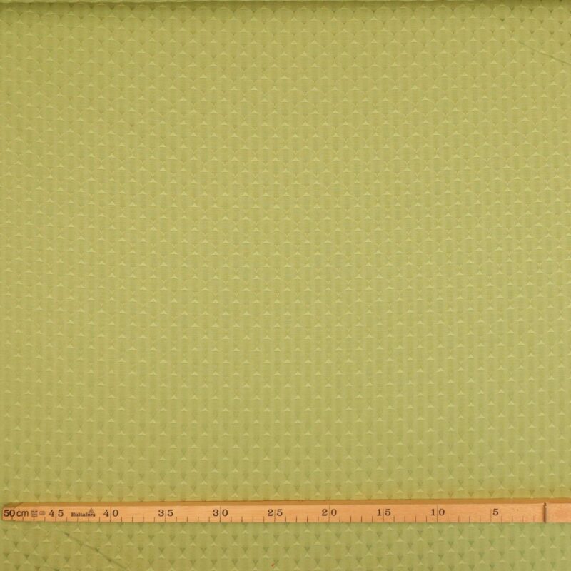 Limegrøn med mønster, 280 cm bred - Info mangler