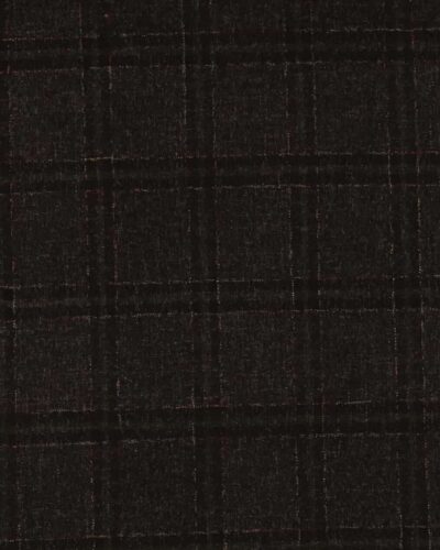Ternet, grå nuancer, grøn stribe - Uld/polyester