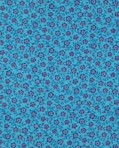 Blomster på turkis bund - Patchwork