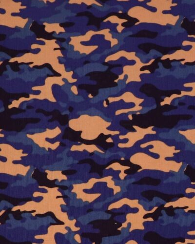Camouflage blå - Babyfløjl