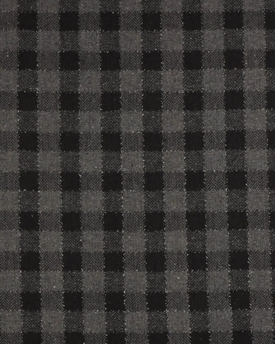 Sort og grå m. sølvtråd - Bomuld/polyester