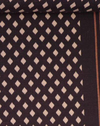 Grå og offwhite - Jacquard Jersey
