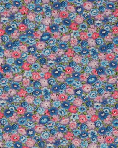 Blomster på lilla bund - Patchwork