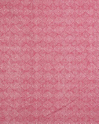 Pink/hvidt småt og stort mønster m. sølvtråd - Bomuld/polyester