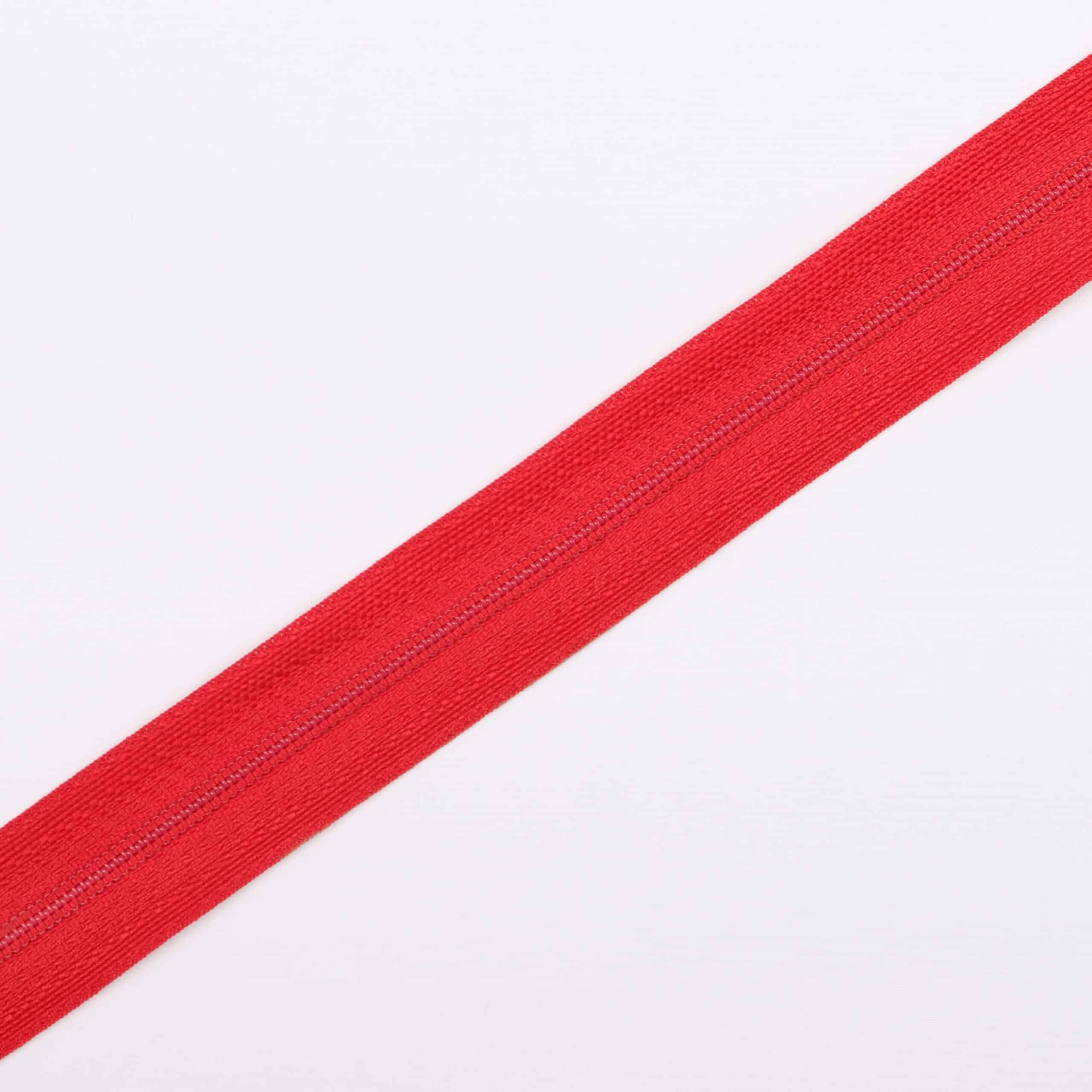 4 mm lynlås i metermål, mange farver