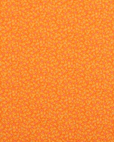 Småblomstret på orange bundfarve - Patchwork