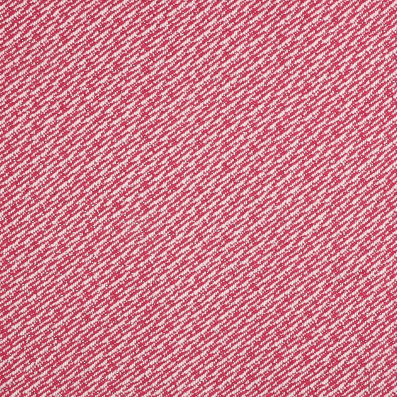 Pink og hvidt mønster m. sølvtråd - Bomuld/polyester - Info mangler