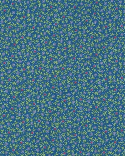 Blomsterknopper på turkis bund - Patchwork