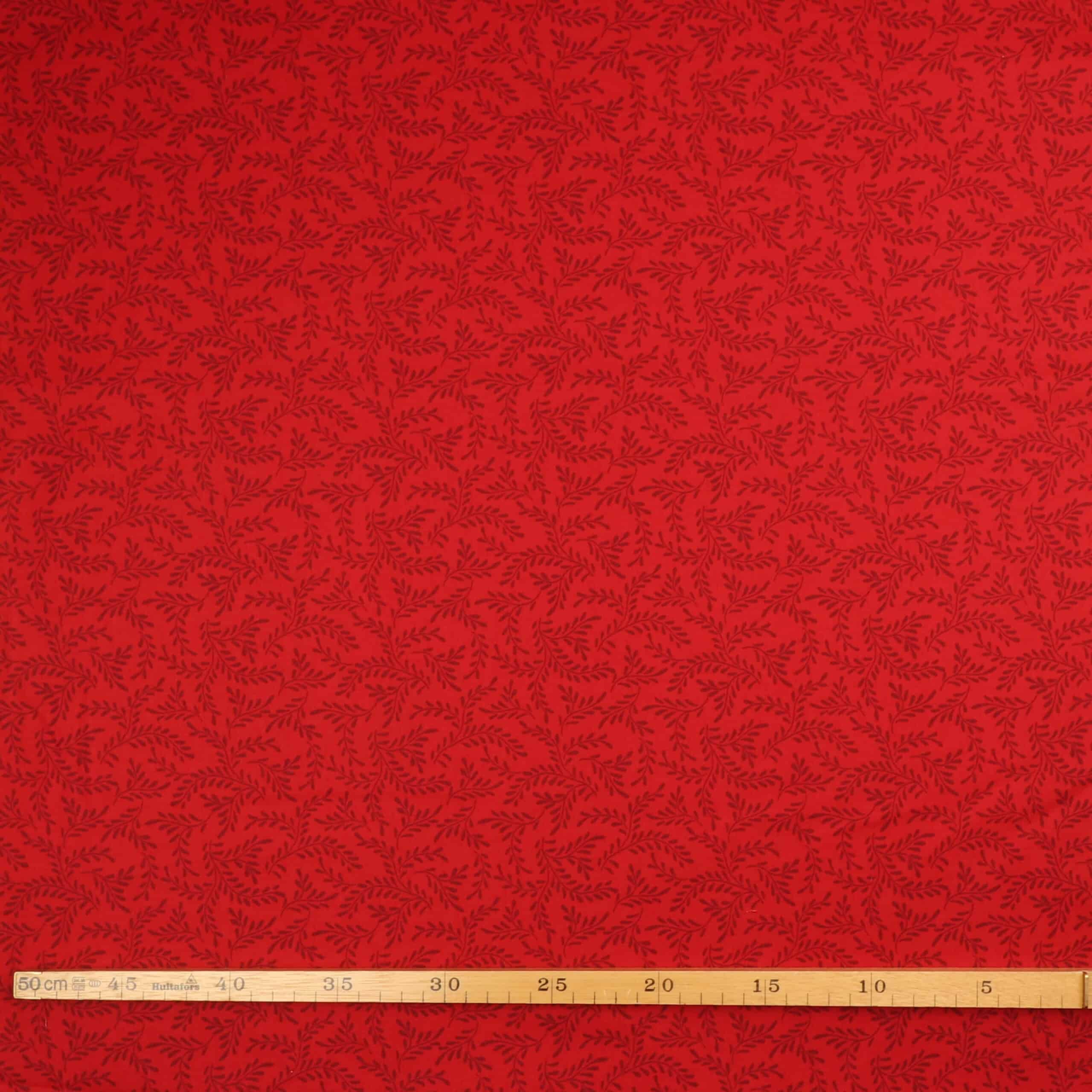 Mørk rød med snerler - Patchwork 5 Mørk rød med snerler - Patchwork - Billede 3