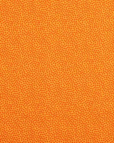 Tætte prikker, mørk orange på orange- Let bomuld