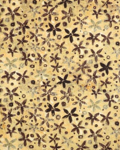 Blomst m. guldstrejf - Patchwork