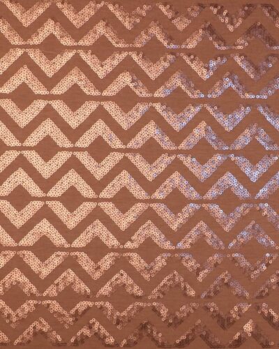 Pallietter, lys brun - Jersey (polyester, viskose, acryl)