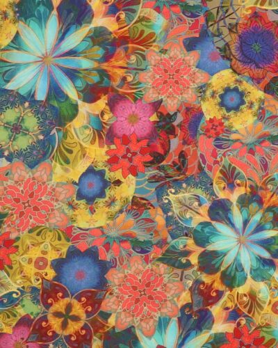 Farverige blomster - Patchwork